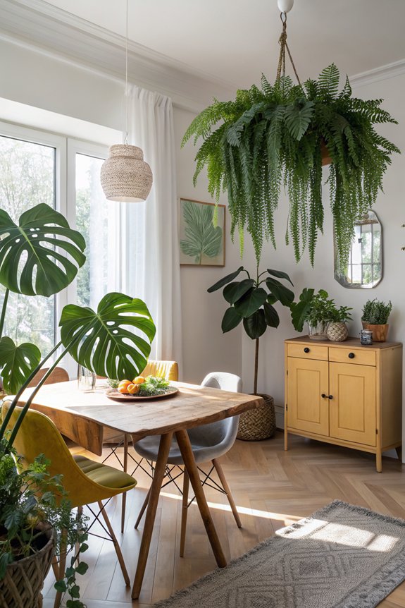 enhance ambiance with greenery