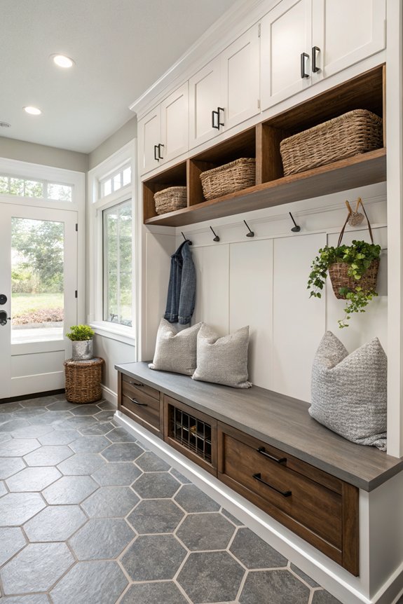functional stylish mudroom bench
