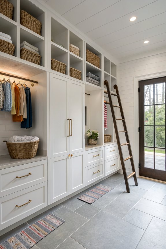 maximize mudroom vertical storage