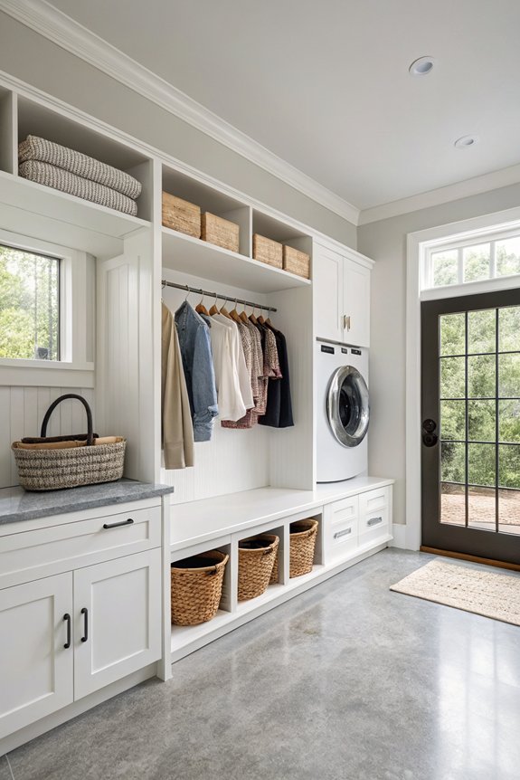minimalist mudroom laundry essentials