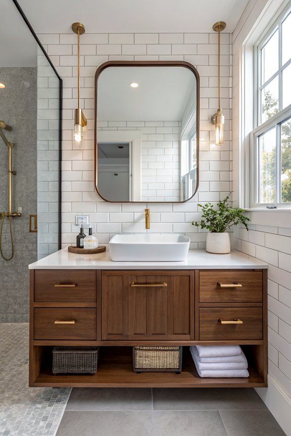 mirrors enhance bathroom aesthetics