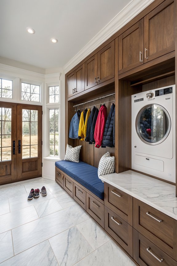mudroom laundry organization features