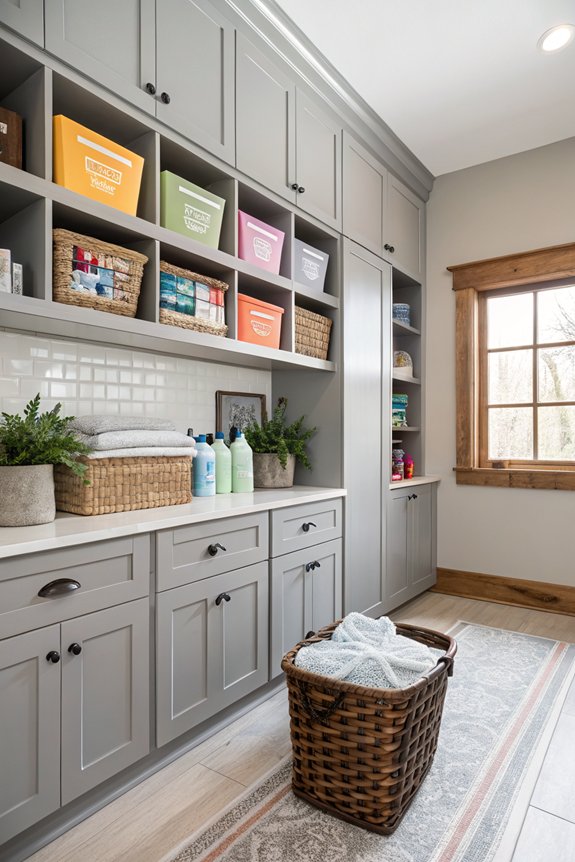 organize laundry supplies efficiently