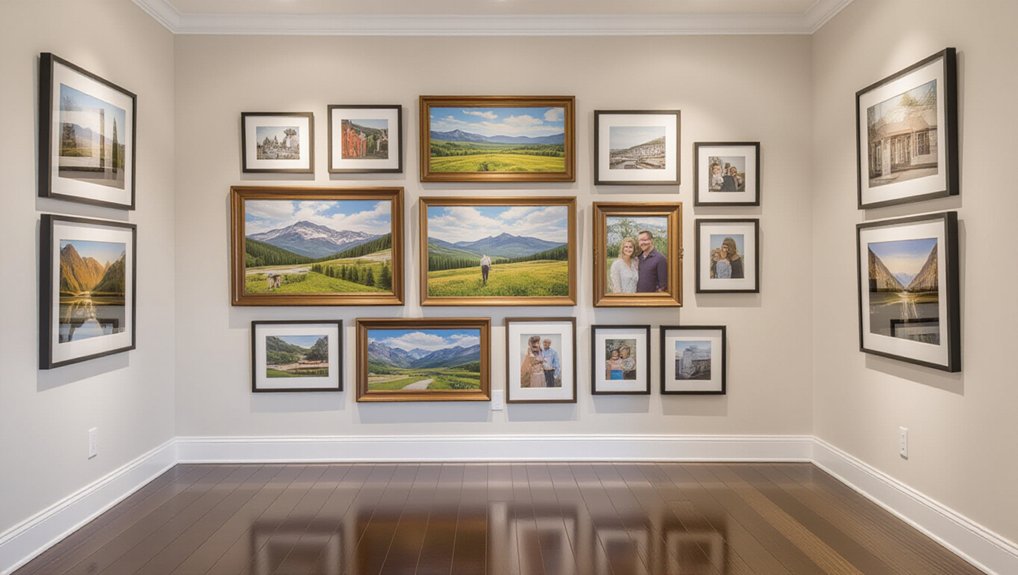 photo display ideas hallway