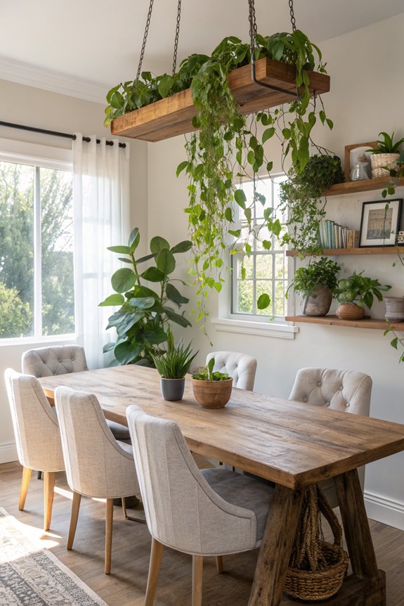 plants enhance dining air