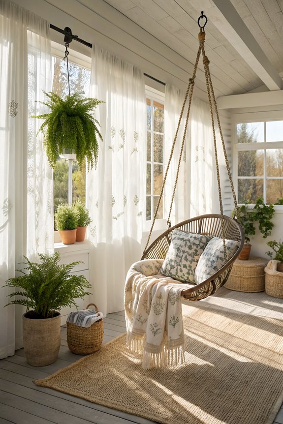 playful indoor swing chair