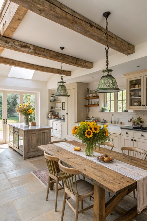 rustic warmth through natural materials