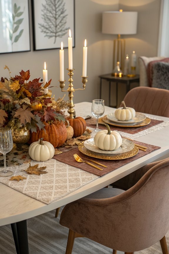 seasonal dining table decor