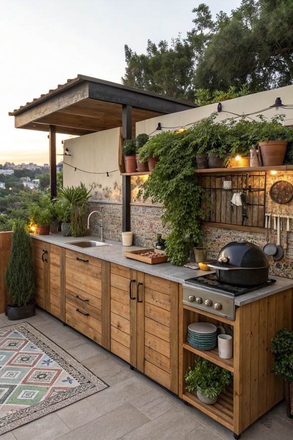 simplified outdoor cooking cleanup