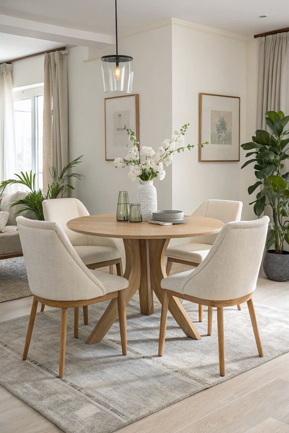 sleek minimalist dining tables