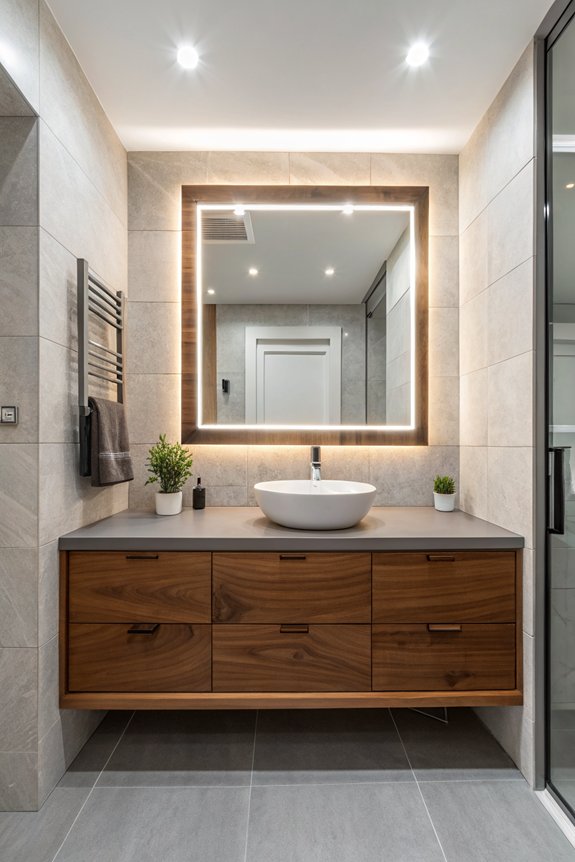 sleek space saving modern vanities