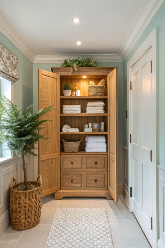 stylish open shelving storage