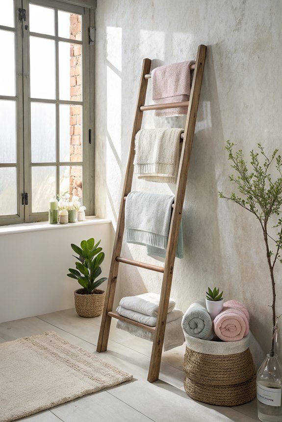 stylish space saving towel storage