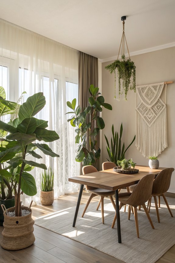 tall plants enhance dining