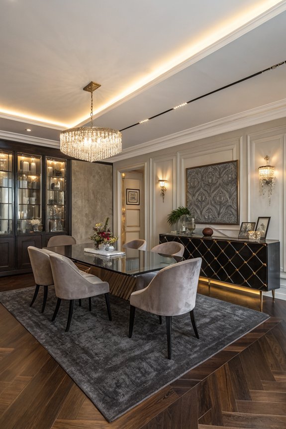 textural contrast for elegance