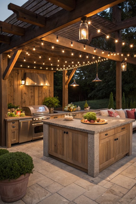 transformative outdoor kitchen lighting