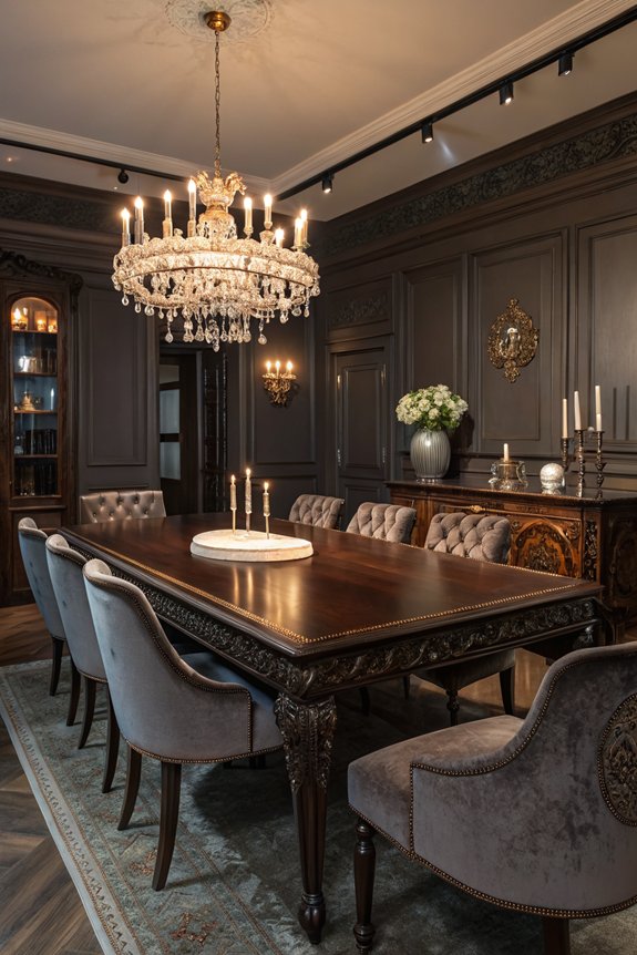 unique sculptural dark tables