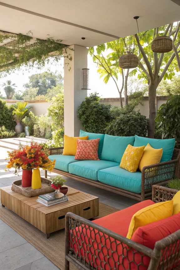 vibrant comfortable outdoor cushions