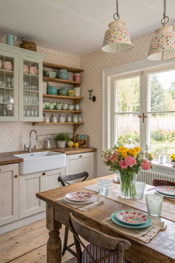 vintage charm in dining