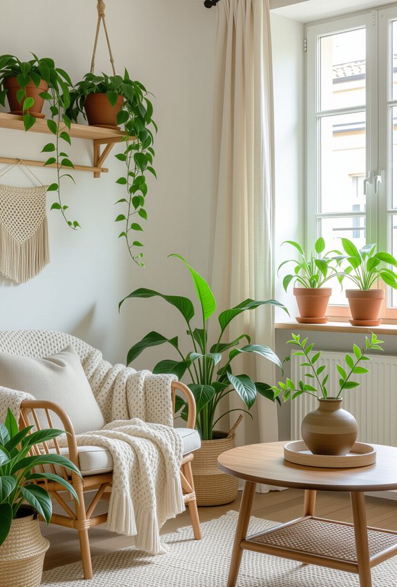 freshness through indoor plants